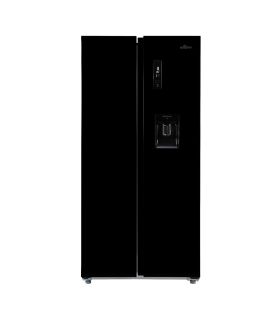 Willow 433L American Style Fridge Freezer WSBS84DB - Black